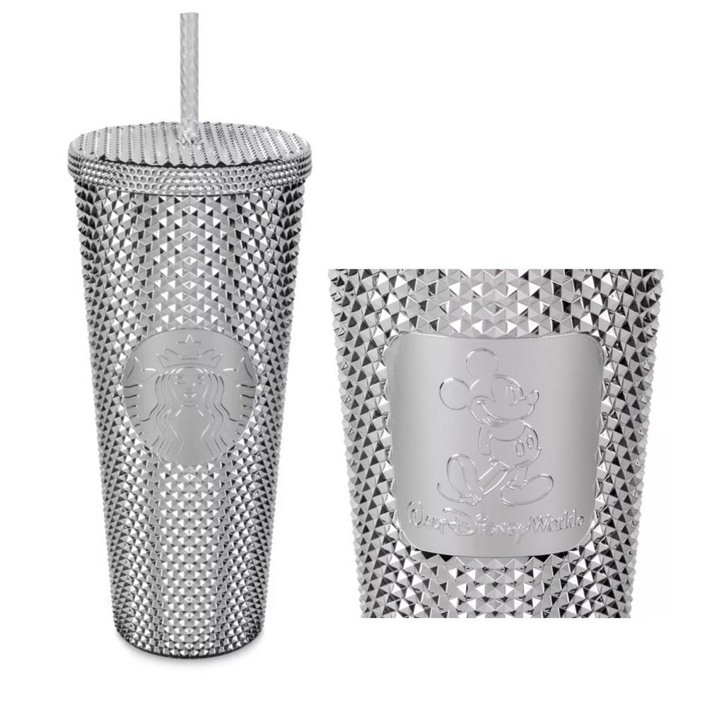 Starbucks x Walt Disney World silver stubbed cold cup tumbler 24 oz